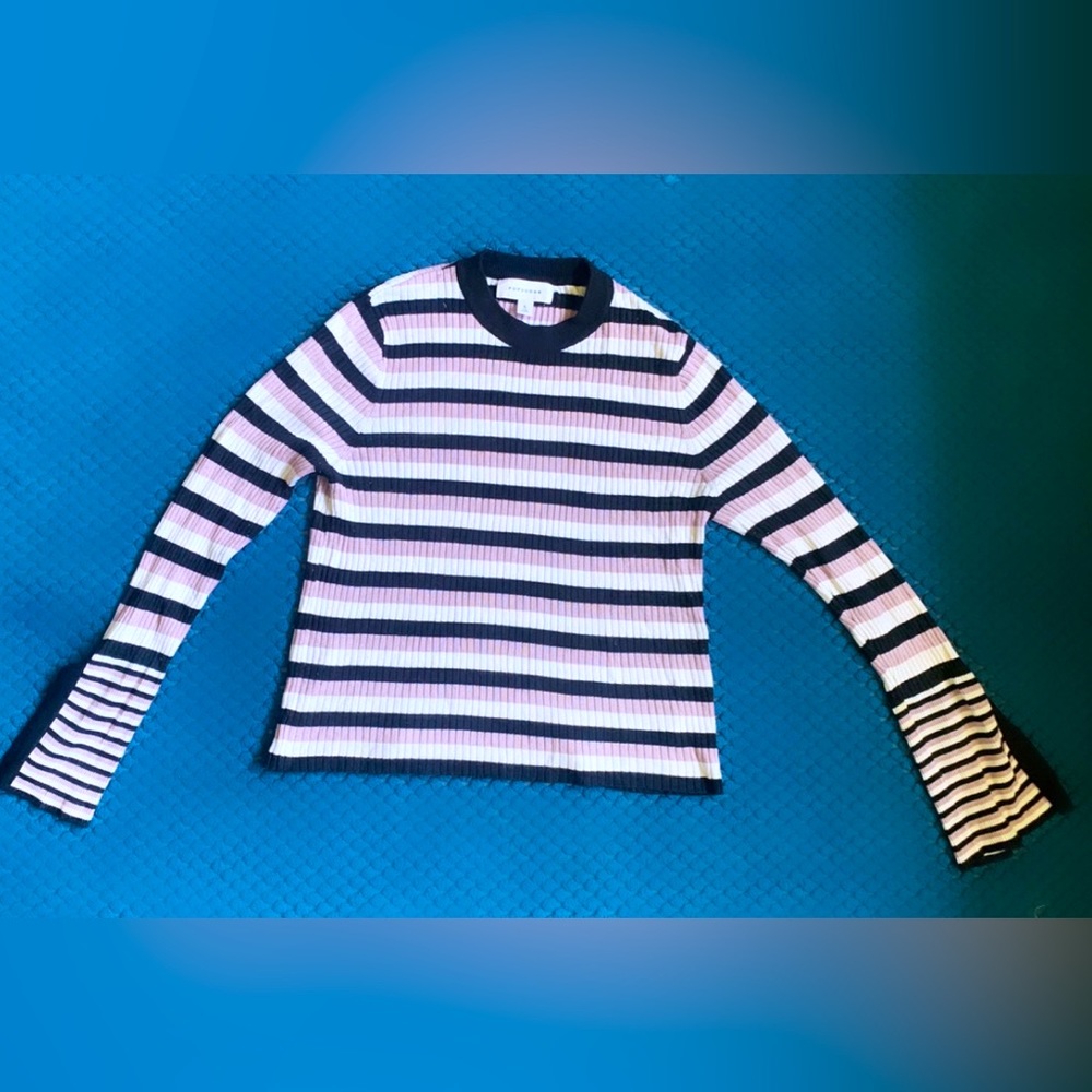 Crew and swoop neck sweater